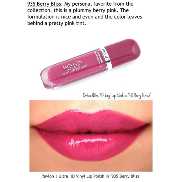 New Revlon Ultra HD Vinyl Lip Polish Berry Blissed - Picture 1 of 3